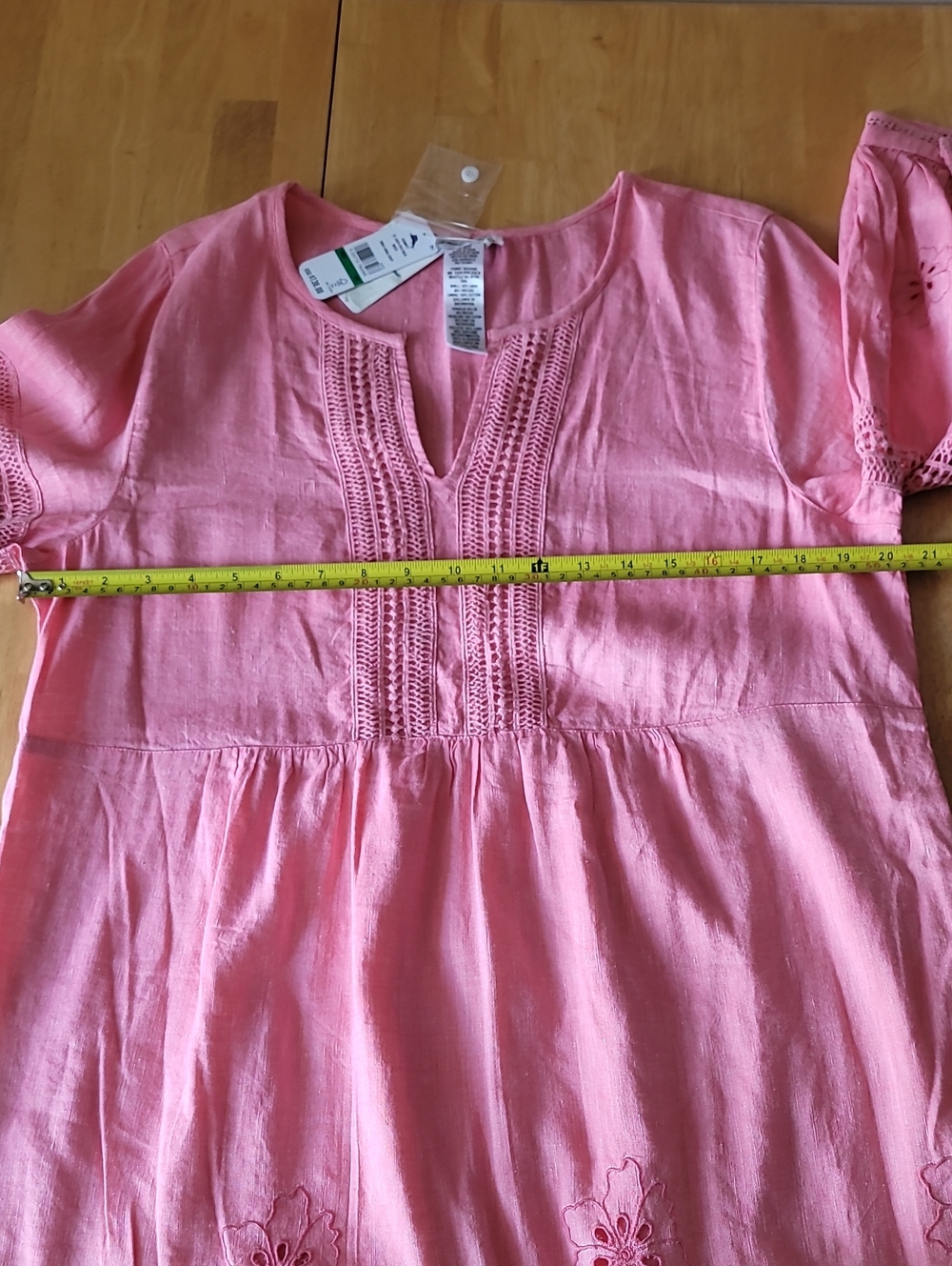 TOMMY BAHAMA St. Lucia Linen-blend Split-neck Dress in Coral Coast - Picture 10 of 15